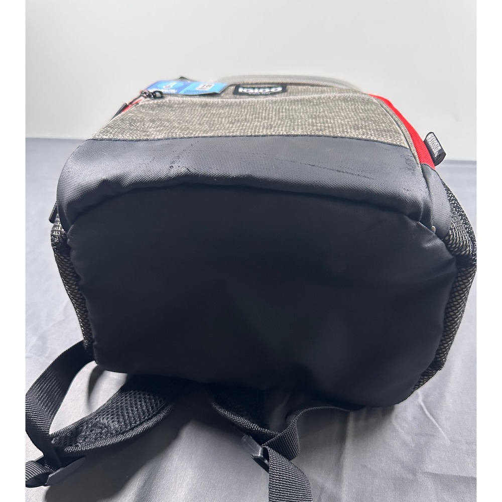 Igloo MaxCold Hard Top Backpack Cooler 18 Can Insulated Bag Grey Red NEW - Picture 9 of 9